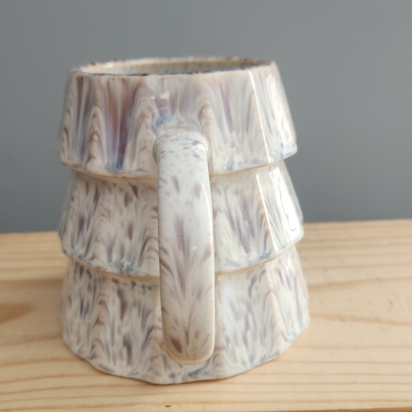 Christmas Tree Shaped Mug Glazed Stoneware Marble Pattern NWT - Picture 2 of 14